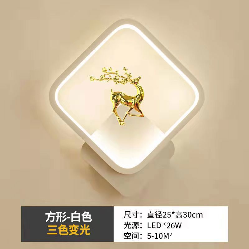 Bedroom bedside wall lamp corridor lamp stair lamp deer head stylish creative modern casual scandinavian living room background wall lamp