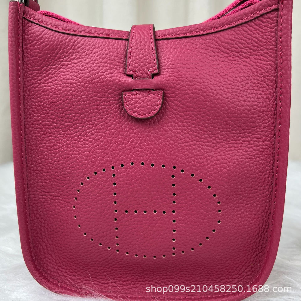 Evelyn tc pattern first layer cowhide evelyne bag mini genuine leather women's bag shoulder crossbody tote bag small bag