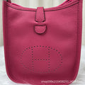 Evelyn tc pattern first layer cowhide evelyne bag mini genuine leather women's bag shoulder crossbody tote bag small bag