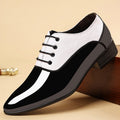 2024 men's new low-top business formal shoes, british style, plus size trendy shoes, fashionable glossy soft sole leather shoes for men