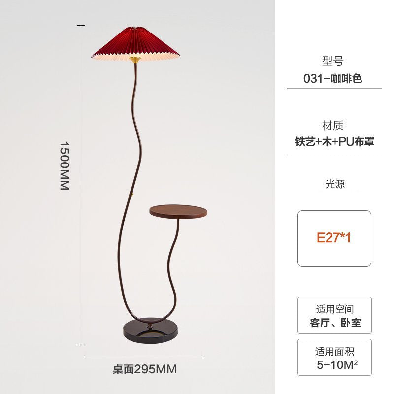 Modern minimalist floor lamp - living room accent light with shelves, designer-inspired mid-century style