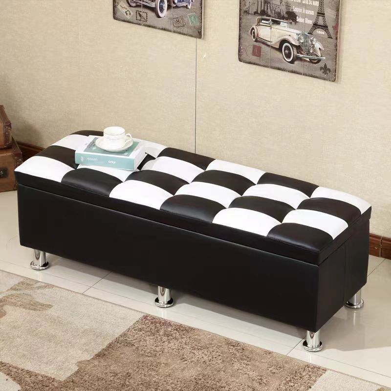 Shoe changing stool for home door storage storage stool fitting room rectangular bed end sofa bench can sit small stool