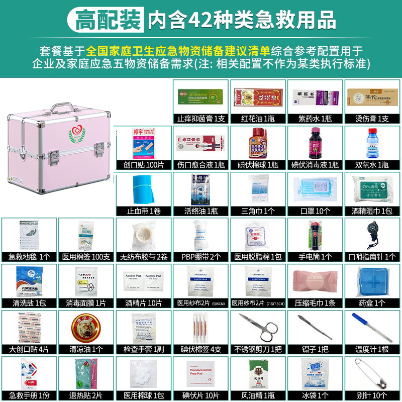 Large household combination lock medicine box Portable visit medicine box Beauty micro-whole medicine storage box Medical first aid box