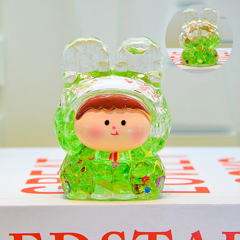 oversized three-dimensional quicksand KIKI shopping mall blind box figure desktop ornament car pendant DIY jewelry accessories