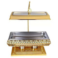 Gold stainless steel buffet chafing dish - 9l commercial kitchen hanging buffet warmer - in stock