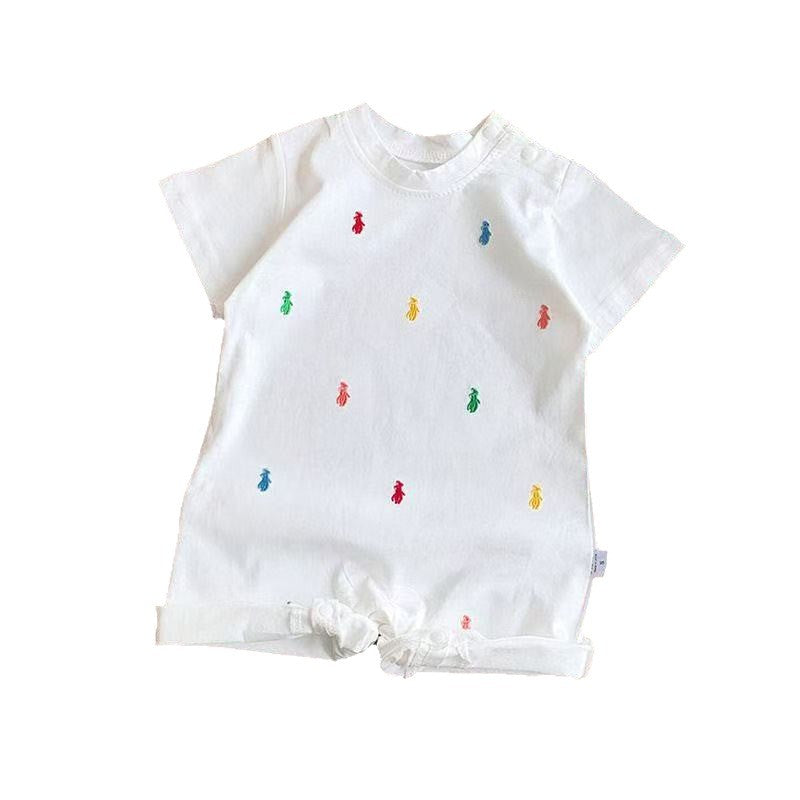Baby boy short-sleeved jumpsuit summer thin infant clothing summer clothing infant rompers summer outing clothing