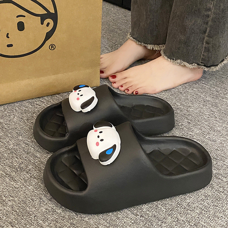 Eva thick sole slippers women's home indoor home outwear non-slip deodorizing filter bathroom bathing stepping on shit cartoon sandals