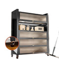 Kitchen storage rack with door, dust-proof storage cabinet, floor-standing multi-layer multi-functional cupboard, sideboard, cupboard, storage cabinet