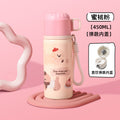 Double-walled insulated water bottle for kids, 316 stainless steel, suitable for both boys and girls. water bottle with straw, large capacity, wholesale and customization available