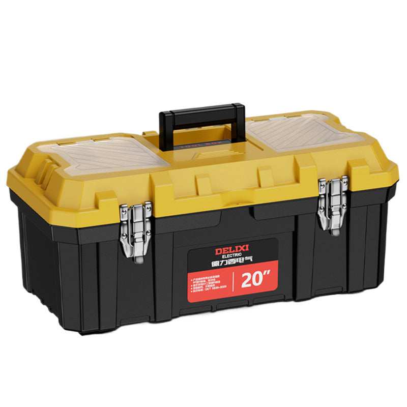 Delixi Electric Toolbox Multifunctional Portable Large Capacity Multi-layer Hardware Tools Maintenance Supplies Storage Box