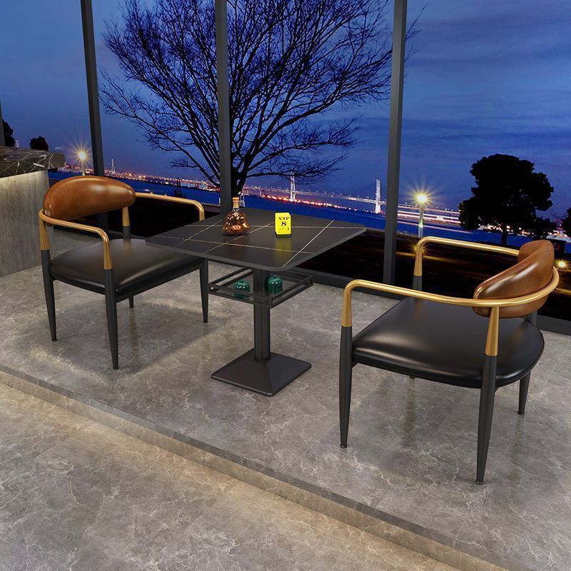 Bar booth sofa cafe western restaurant clear bar table music dining bar bistro dining table and chair combination cp