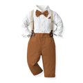 new arrival baby boy spring children's clothing kidssuitlong sleeves shirt overalls boys gentleman's first birthday dress