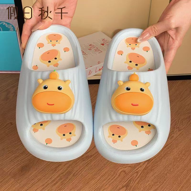 Ready-to-ship cartoon water slippers for women, perfect for summer wear. unique, niche design with soft, non-slip soles, ideal for indoor use. wholesale available