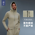 Autumn winter yoga outwearlong sleeves silmslimming looksweatshirtjacketfleece-lined zipper cardigantopsd25132