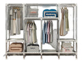 Simple wardrobe for home bedroom steel frame thickened and thickened steel pipe assembled cloth wardrobe rental room strong and durable cabinet