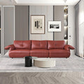 Foshan furniture longjiang casual straight row sofa first layer cowhide art sofa living room accessible luxuryclassy genuine leather sofa