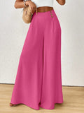 independent station new arrival cross-border fashionelegance mid-waist wide-leg pants pants