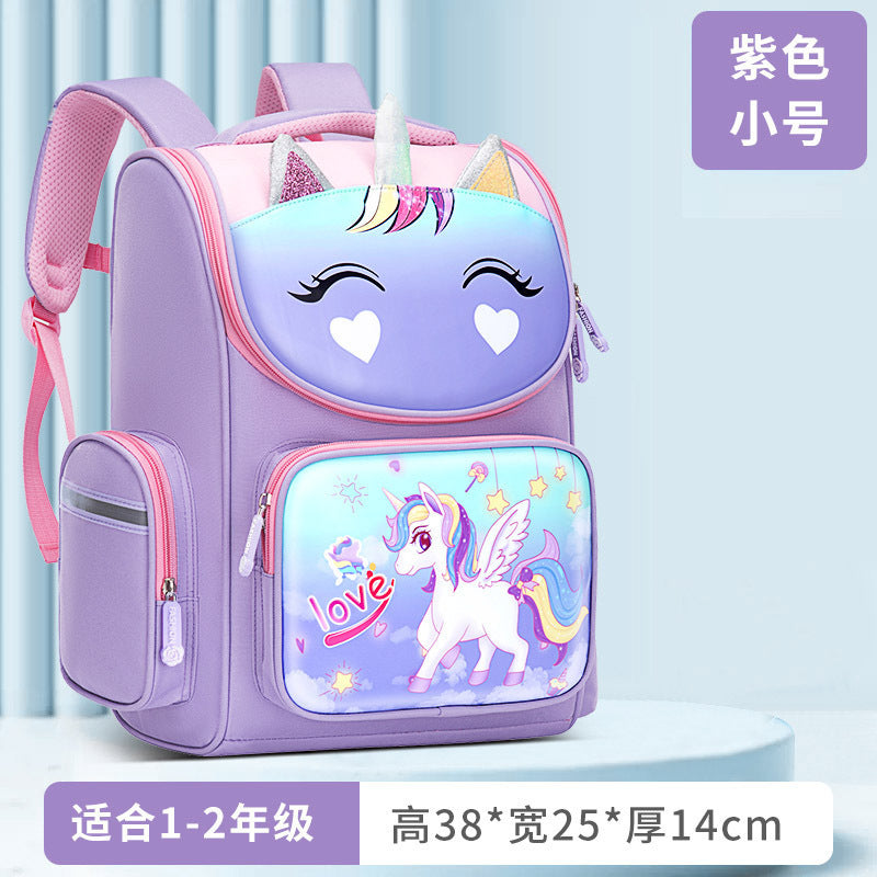 New kids' backpack - lightweight, spine-supporting schoolbag for elementary school students, grades 1-6, cute space-themed design for boys and girls