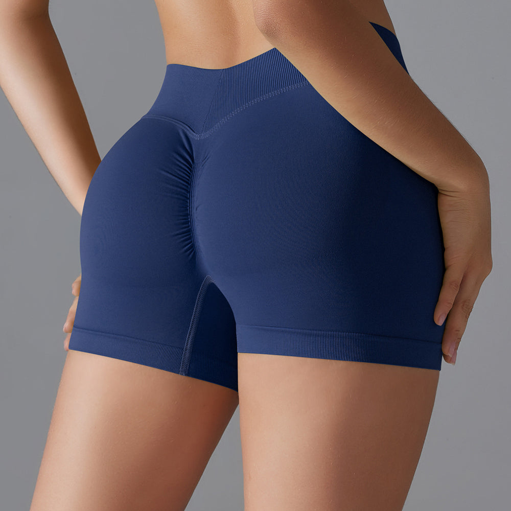 European and american seamless high-waisted butt-lifting yoga shorts - breathable peach lift, tight-fitting athletic capris for running and fitness
