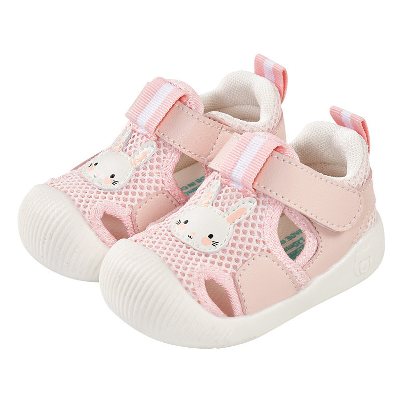 Baby sandals for boys, summer first walker shoes, 0-1-2 years old infant anti-slip soft sole mesh shoes for babies and toddlers, baby girl shoes