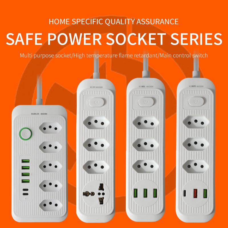 3-position 4-position 5-position socket usb power strip power strip brazilian socket south american socket paraguay socket