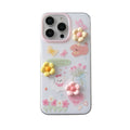 Suitable for iphone16 stereo cream rubber flower mobile phone case apple 17promax cute puppy anti-fall hard case