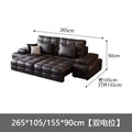 Lawrence genuine leather electric reclining sofa - smart remote control, high-end designer living room, home function sofa bed