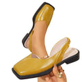 plus size new arrival baotou slip-on square heel sandals women's plaidflatsfashion square toe mary jane sandals
