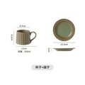 Grass green cups and saucers