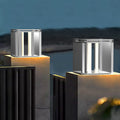 Outdoor solar post cap lights for villa courtyards, waterproof wall mount lights, garden fence lights, landscape pillar lights