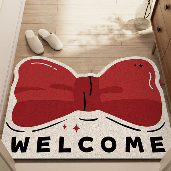 Premium sense home floor mat Girls' home door silk ring door mat Non-slip and dirt-resistant, can be cut into the door foot mat