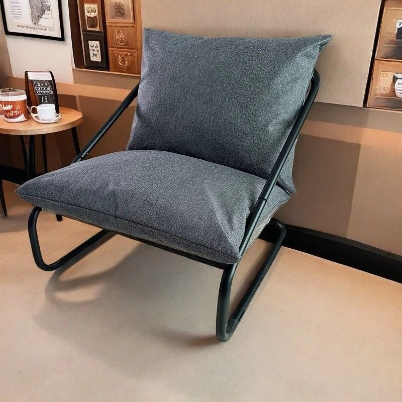 Influencer-approved single sofa chair - lazy balcony lounge chair - minimalist single seater - wabi-sabi style furniture - cotton living room