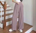 Ice silk pants trendyhigh waistpleatedloose pantssummer thin style draped sun protection anti-mosquito chiffon looseslimming lookmop