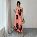 fashion hot-selling suspender skirt for women with adjustable shoulder straps looseprintinglong