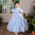Girls' dresses  new flower girl wedding dress evening gown elegant piano recital banquet party dress cross-border e-commerce