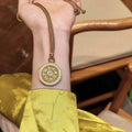 Good luck eight treasures compass pendant necklace-x1929 gold