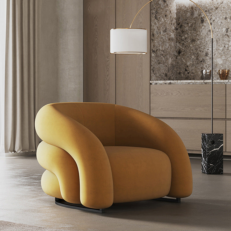 Designer lazy sofa chair modern living room single casual chair balcony lounge chair creative popular style fabric ball chair