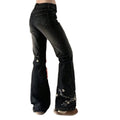 Fashionjeans women's low-waist plum blossom embroider micro-flared jeans black and gray washed silmslimming lookmoppants