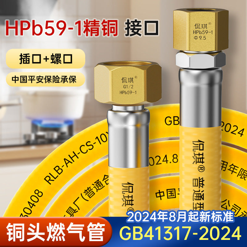 New national standard upgrade stainless steel corrugated gas pipe special explosion-proof pipe gas natural gas water heater connecting hose