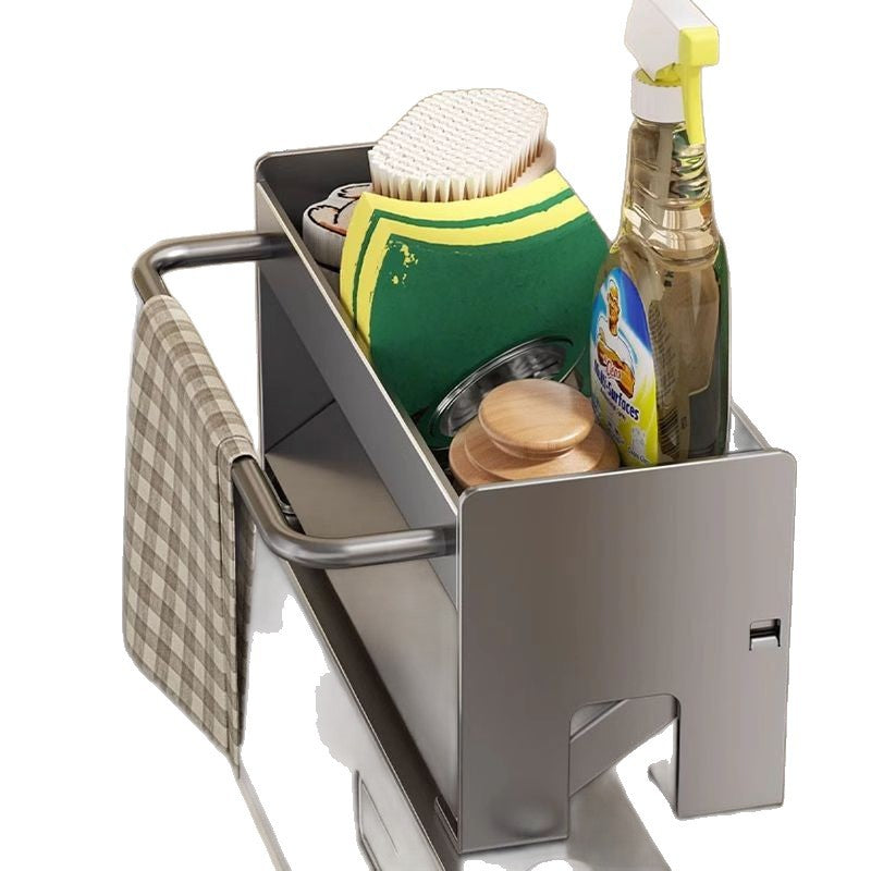 Kitchen rack, rag rack, storage drain rack, faucet, sink, dishwashing, sponge and steel ball rack