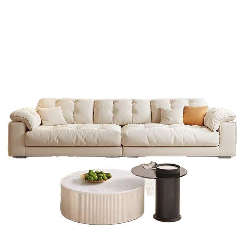Fabric sofa living room italian casual cream cloud sofa modern casual three-seater straight row lazy sofa