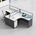 Saint li office desk and chair set - employee computer desk with partition, workstation for finance staff