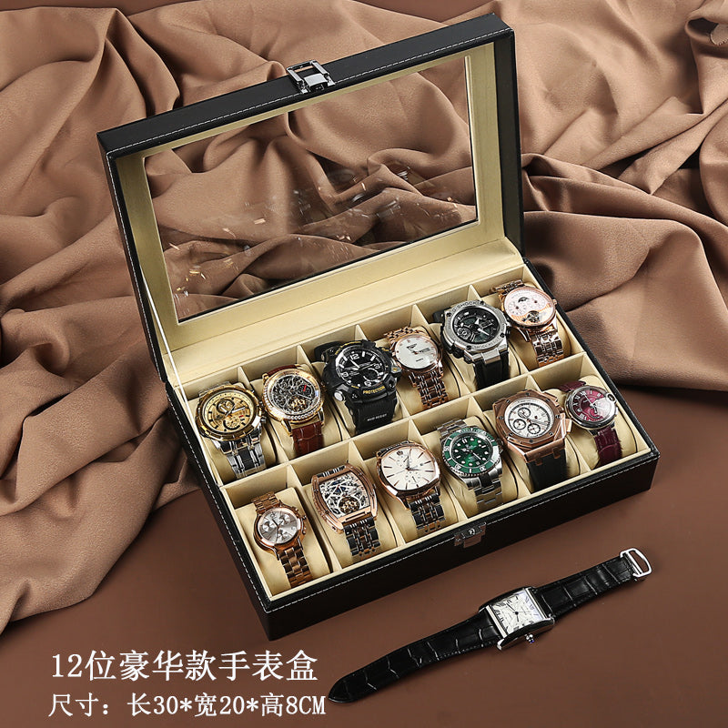 Leather watch box, watch storage box, watch display box, watch box, multiple watches, jewelry box, sunroof bracelet box.