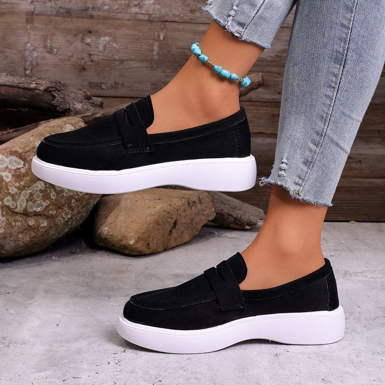 spring/autumn new arrivals: plus-size chunky sole flats for women, sizes 36-43. wholesale available. dropshipping to  and