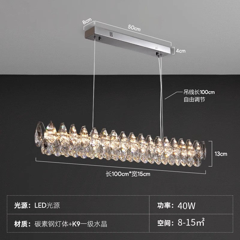 Light luxury crystal chandelier living room light modern simple atmosphere high PC and console game light bedroom new dining room light Zhongshan lighting