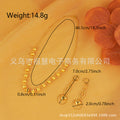 Two-piece set: new middle eastern dubai ethiopian women's pendant necklace and earrings, african sunflower style