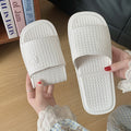 Travel foldable slippers summer couple outing travel non-slipabrasion resistantplaid couple hotel disposable slippers