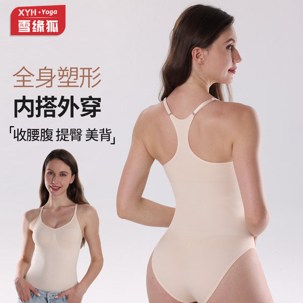 Cross-border postpartum abdominal and hip sculpting onesie women's corset sculpting underwear suspender elastic body sculpting clothing