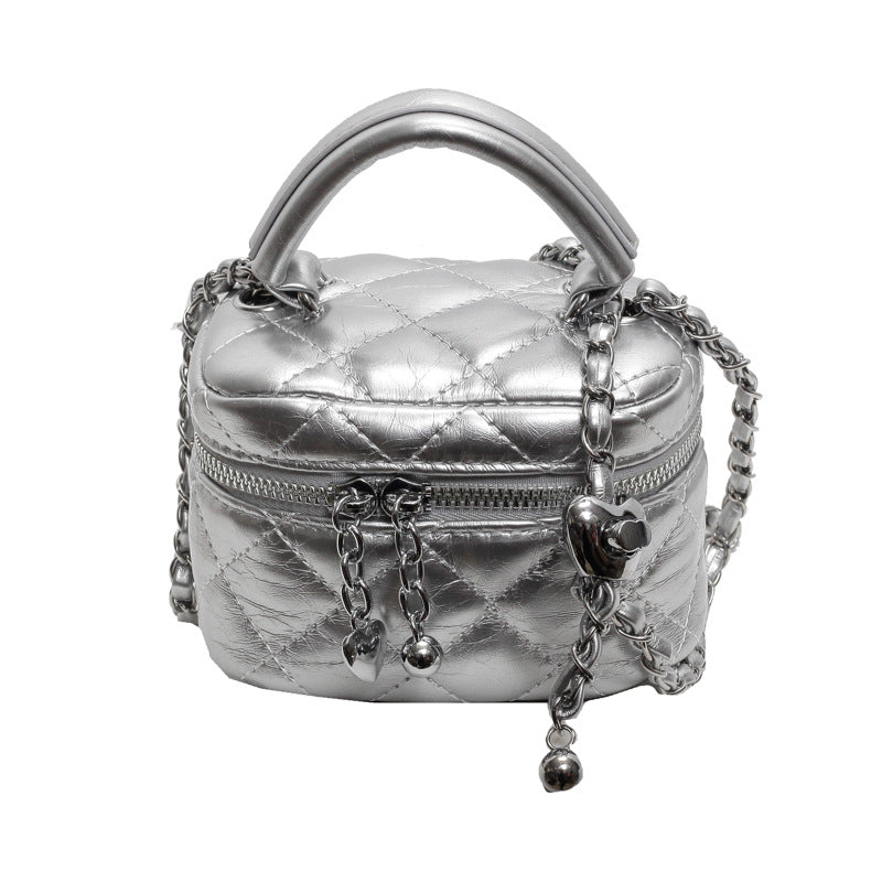 High-end niche style mini bag for women 2025new arrivalfashion quilted chain crossbody bag women's satchel bucket bag