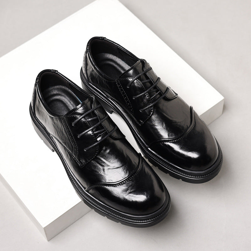 Genuine leather business casual dress shoes for men - premium british style for weddings and formal occasions